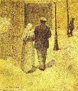 Charles Angrand Man and Woman on the Street china oil painting artist